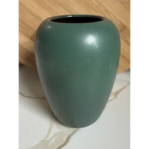 Vintage Scheurich Keramik Green Pottery Vase 509-15 West Germany 6x3”